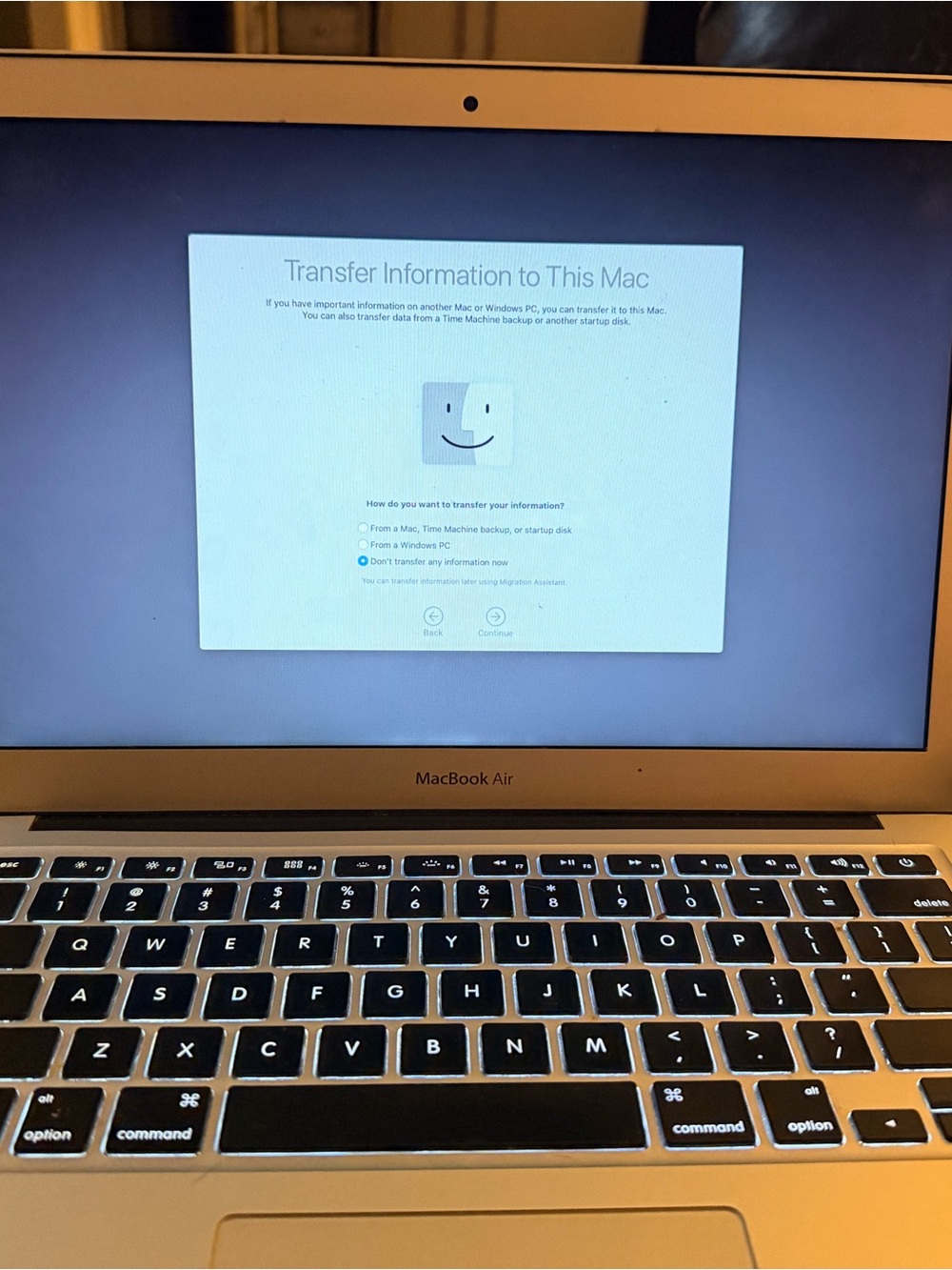 Apple MacBook Air Silver Laptop with Backlit Keyboard 2016